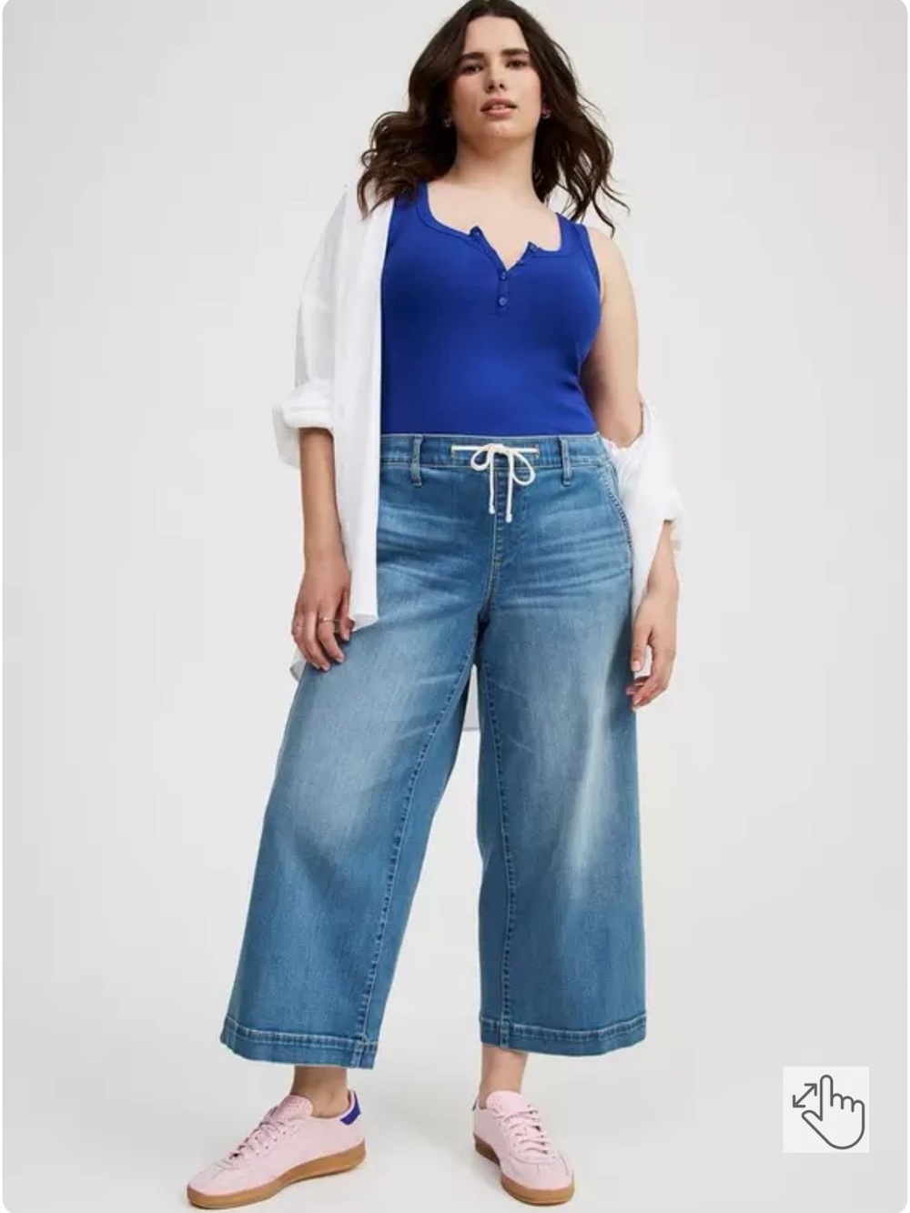 torrid Light Blue Denim Wide-Leg Capris